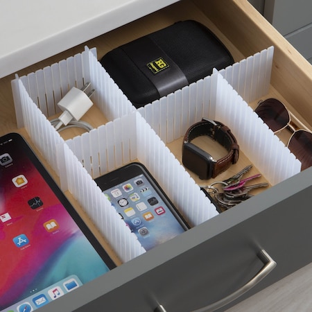 Simplify Plastic, White, 0.5 in W, 23.62 in D, 23.62 in L 3750